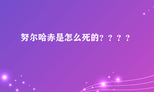 努尔哈赤是怎么死的？？？？