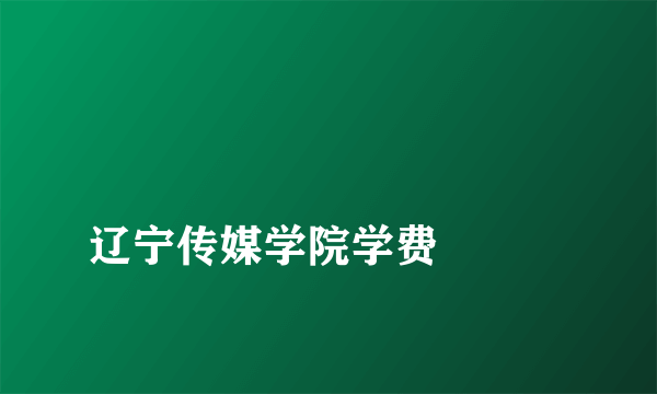 
辽宁传媒学院学费

