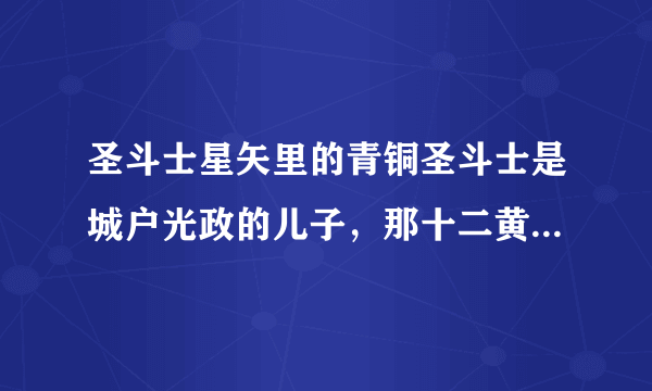 圣斗士星矢里的青铜圣斗士是城户光政的儿子，那十二黄金呢（包括加隆）是不是也是城户光政的儿子？？