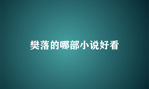 樊落的哪部小说好看