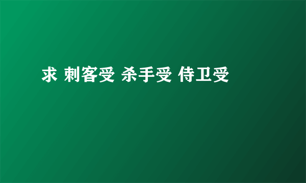 求 刺客受 杀手受 侍卫受