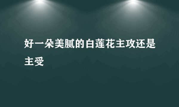 好一朵美腻的白莲花主攻还是主受