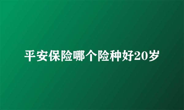 平安保险哪个险种好20岁