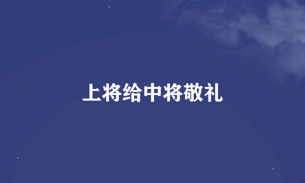 上将给中将敬礼