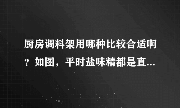 厨房调料架用哪种比较合适啊？如图，平时盐味精都是直接用袋子