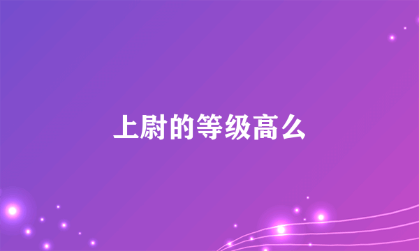 上尉的等级高么